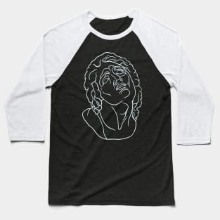 Greek Statue Face Drawing Baseball T-Shirt